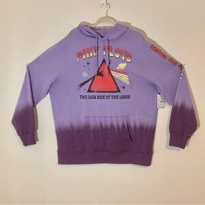 *NWT* Purple Tie-Dye Pink Floyd Dark Side/Moon 50th Anniv Hoodie, Sz XL 48-50”